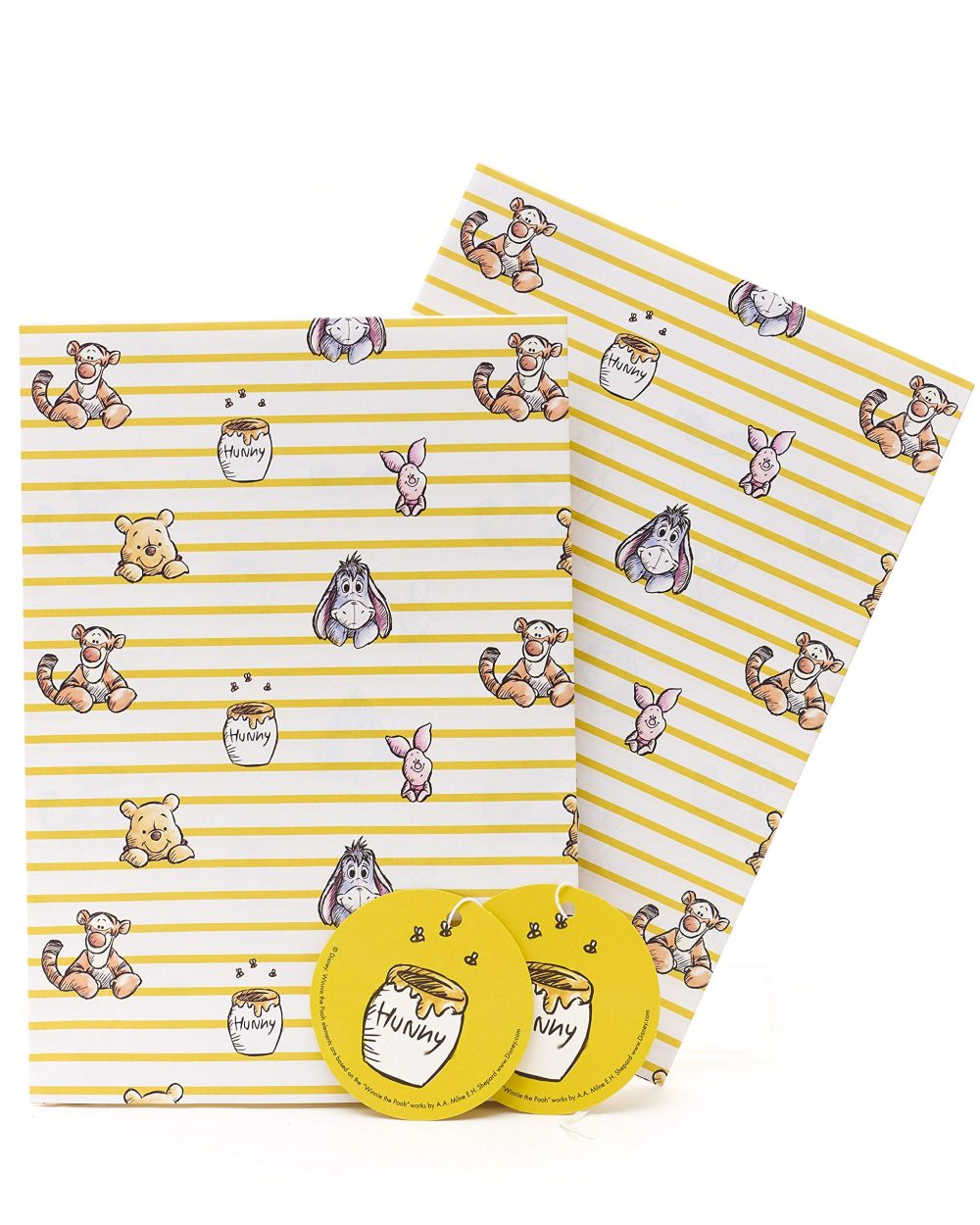 Birthday Gift Wrapping Paper Kids - Wrapping Paper Sheets for Kids, Wrapping Paper Birthday, Winnie The Pooh Wrapping Paper; Winnie The Pooh Gifts - 2 Sheets & 2 Tags