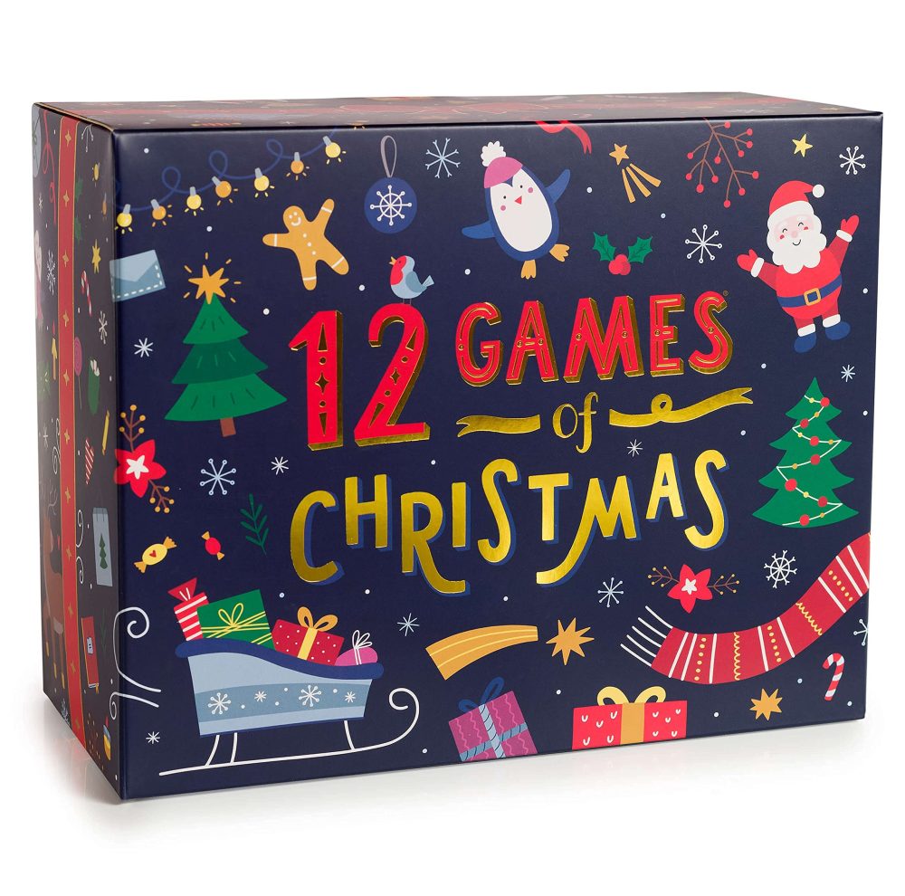 12 Games of Christmas - Family Board Game, Fun Christmas Games for Families, Kids, Adults - Perfect Christmas Eve Box Fillers, Stocking Fillers for a Festive Christmas Party