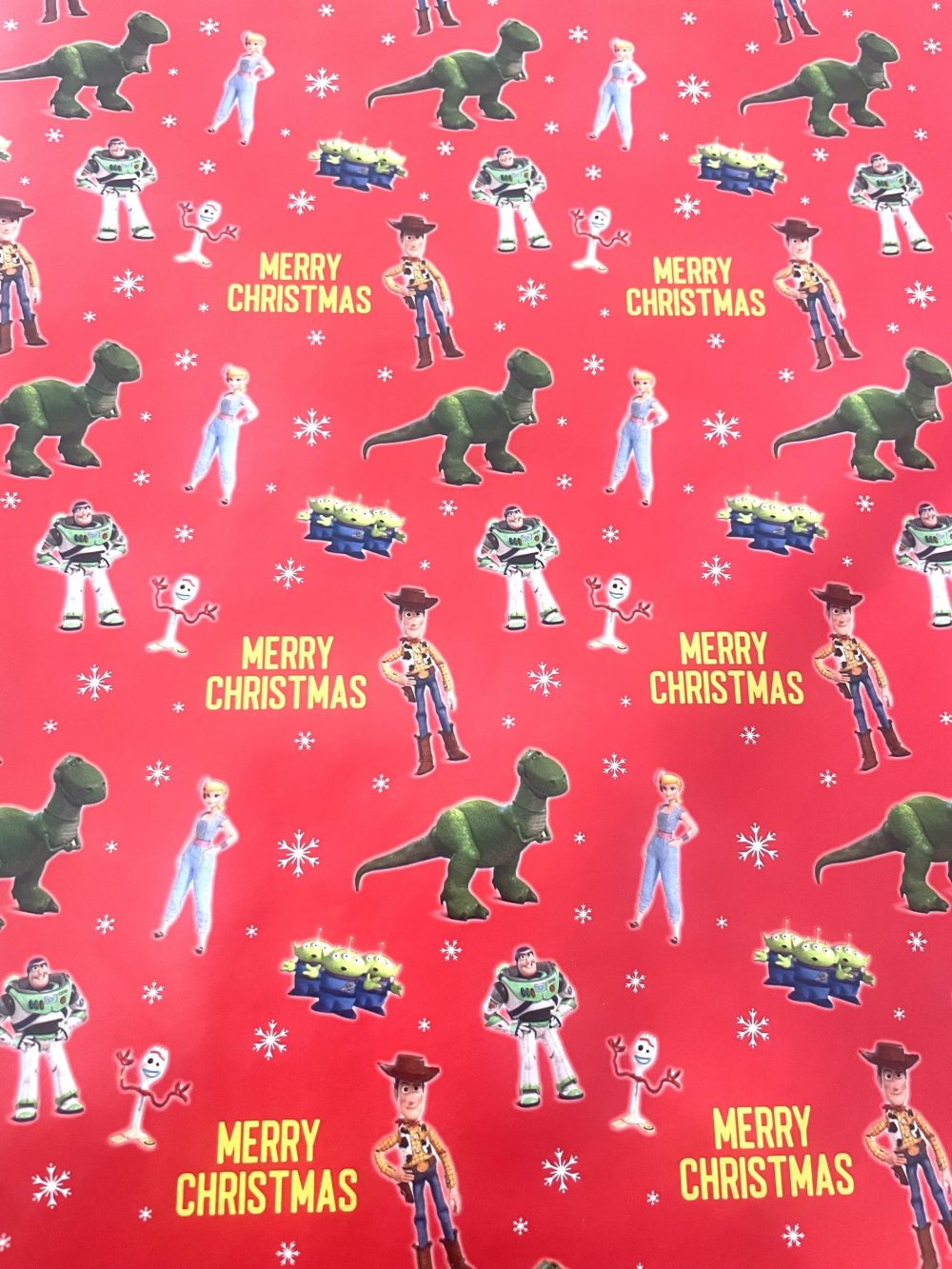 Buzz Lightyear Woody Wrapping paper (1 x 4m - 70cm Rolls) Story Christmas Toy Giftwrap Present Wrap,Easy to cut With Squared Backing Xmas (1)