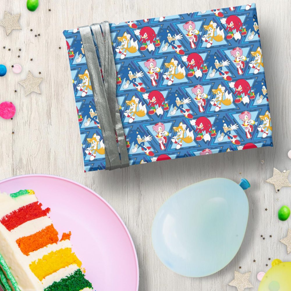 Sonic The Hedgehog 4 Metres Wrapping Paper, Gift Wrap Roll 4metres x 70cm Opened. Sonic The Hedgehog Officially Licensed Product, Responsibly Sourced, FSC Multi-Colour - Image 4