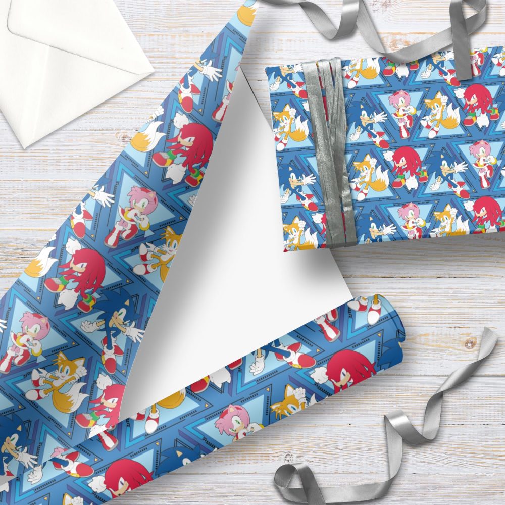 Sonic The Hedgehog 4 Metres Wrapping Paper, Gift Wrap Roll 4metres x 70cm Opened. Sonic The Hedgehog Officially Licensed Product, Responsibly Sourced, FSC Multi-Colour - Image 7
