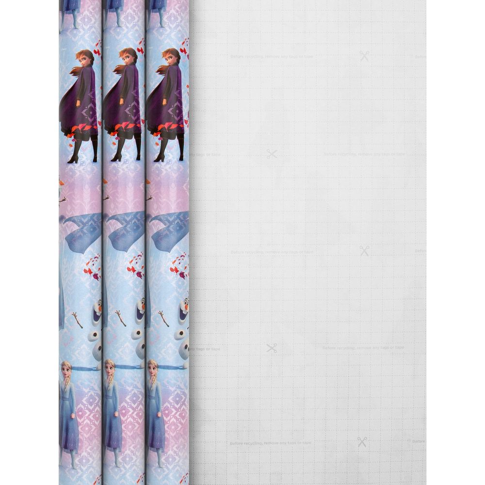 Hallmark Multi-Occasion Wrapping Paper Pack - 3 Rolls in 1 Disney Frozen 2 Design - Image 4