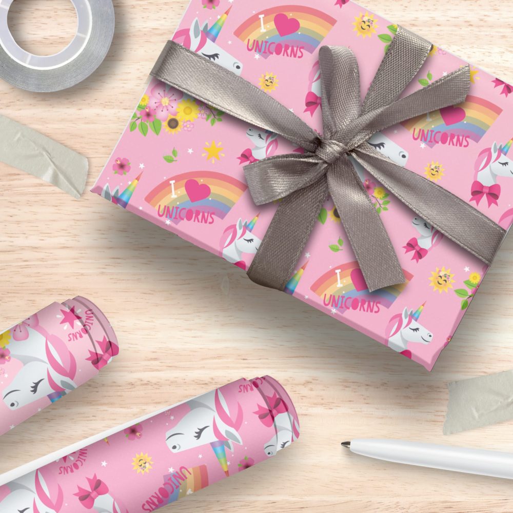 Emoji Joy Pixels Unicorn 4M Roll Wrap, 4M X 69CM, Wrapping Paper for Children's Presents, Climate Pledge Friendly Wrapping Paper, Recyclable Wrapping Paper, Officially Licensed Wrapping Paper - Image 5