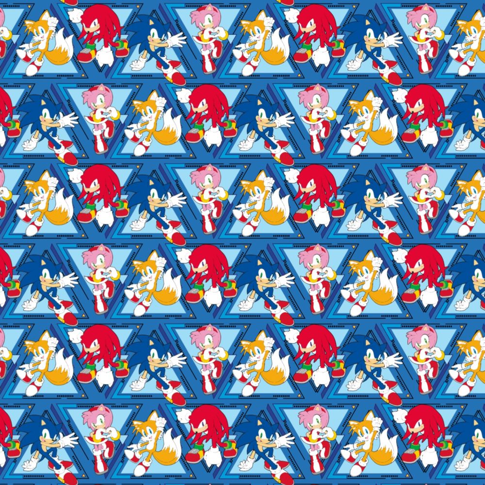 Sonic The Hedgehog 4 Metres Wrapping Paper, Gift Wrap Roll 4metres x 70cm Opened. Sonic The Hedgehog Officially Licensed Product, Responsibly Sourced, FSC Multi-Colour - Image 3