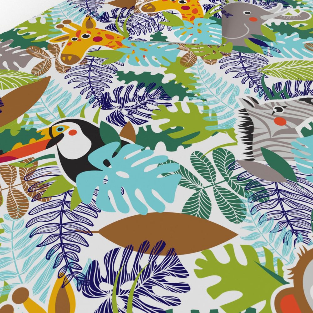 Luxury ECO Gift Wrap - 6 sheets/tags - Childrens Jungle Animals Green - Birthday - Recycled & Recyclable Wrapping Paper - Re-wrapped - Image 3