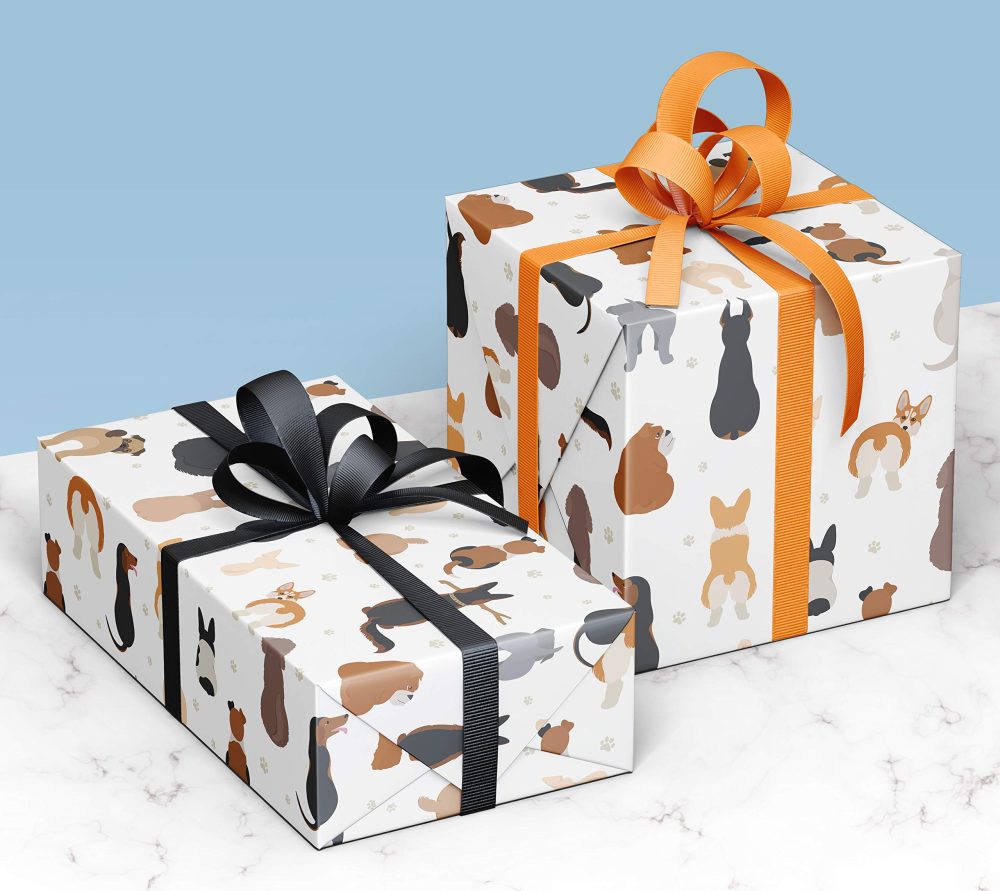 4 x Fun Eco Dog Wrapping Paper Sheets 70cm x 50cm - Premium Recyclable Animal Gift Wrap Designed for Father's Day, Birthday and more. Made in the UK - Image 6