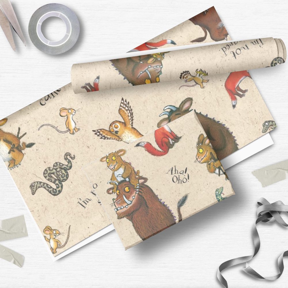 The Gruffalo 4 Metres Wrapping Paper, Gift Wrap Roll 4metres x 70cm Opened. The Gruffalo Officially Licensed Product, Responsibly Sourced, FSC Multi-Colour - Image 4