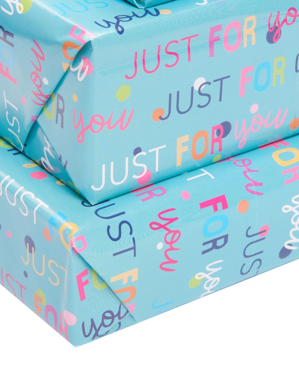 Just For You Themed Gift Wrap Pack Contains 2 Sheets & Tags Wrapping Paper - Image 3