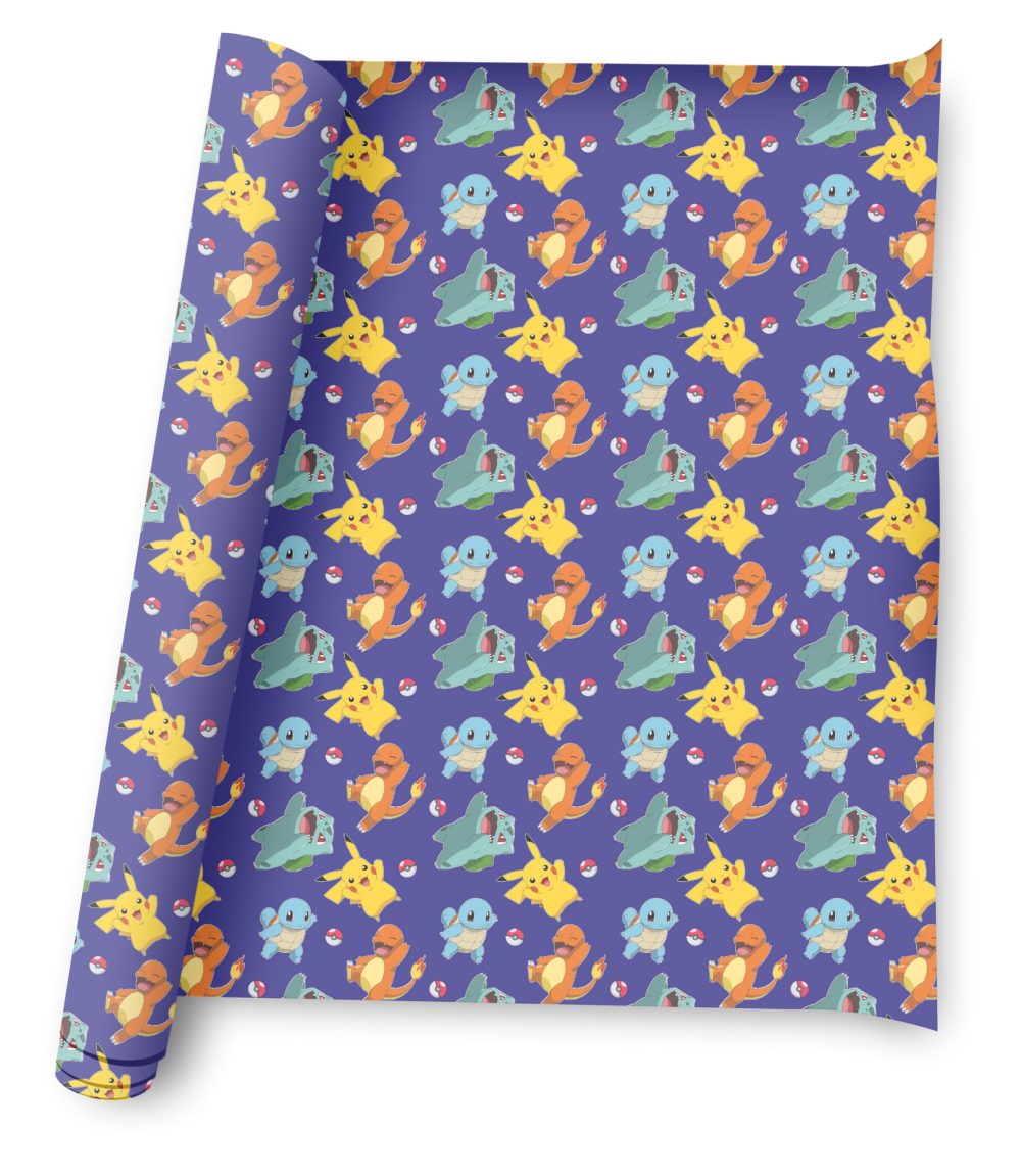 Pokemon Wrapping Paper 2M Roll Wrap Pokemon Blue Gift Wrap - Image 5
