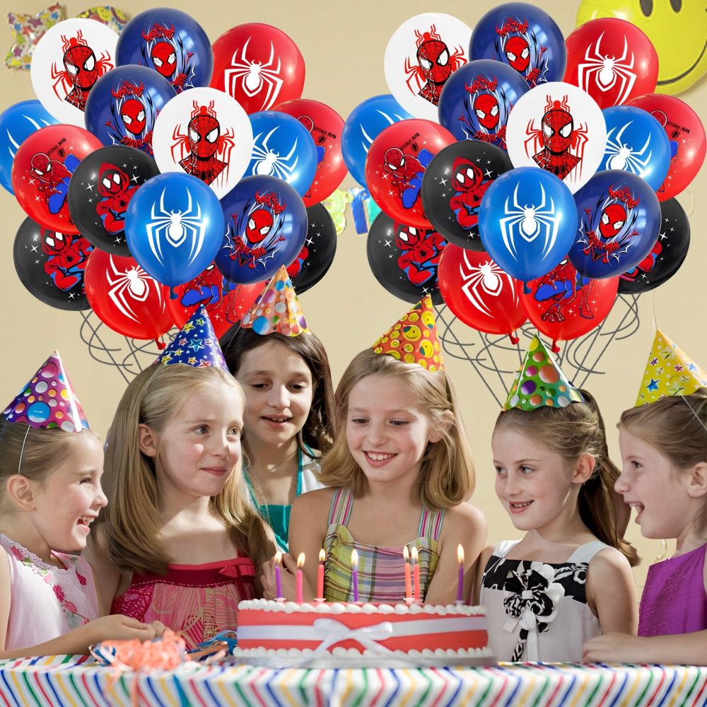 18PCS Spider Balloons, Party Decorations Latex Cartoon Balloon Birthday Decorations, Party Supplies for Kids Boys Girls - Image 2
