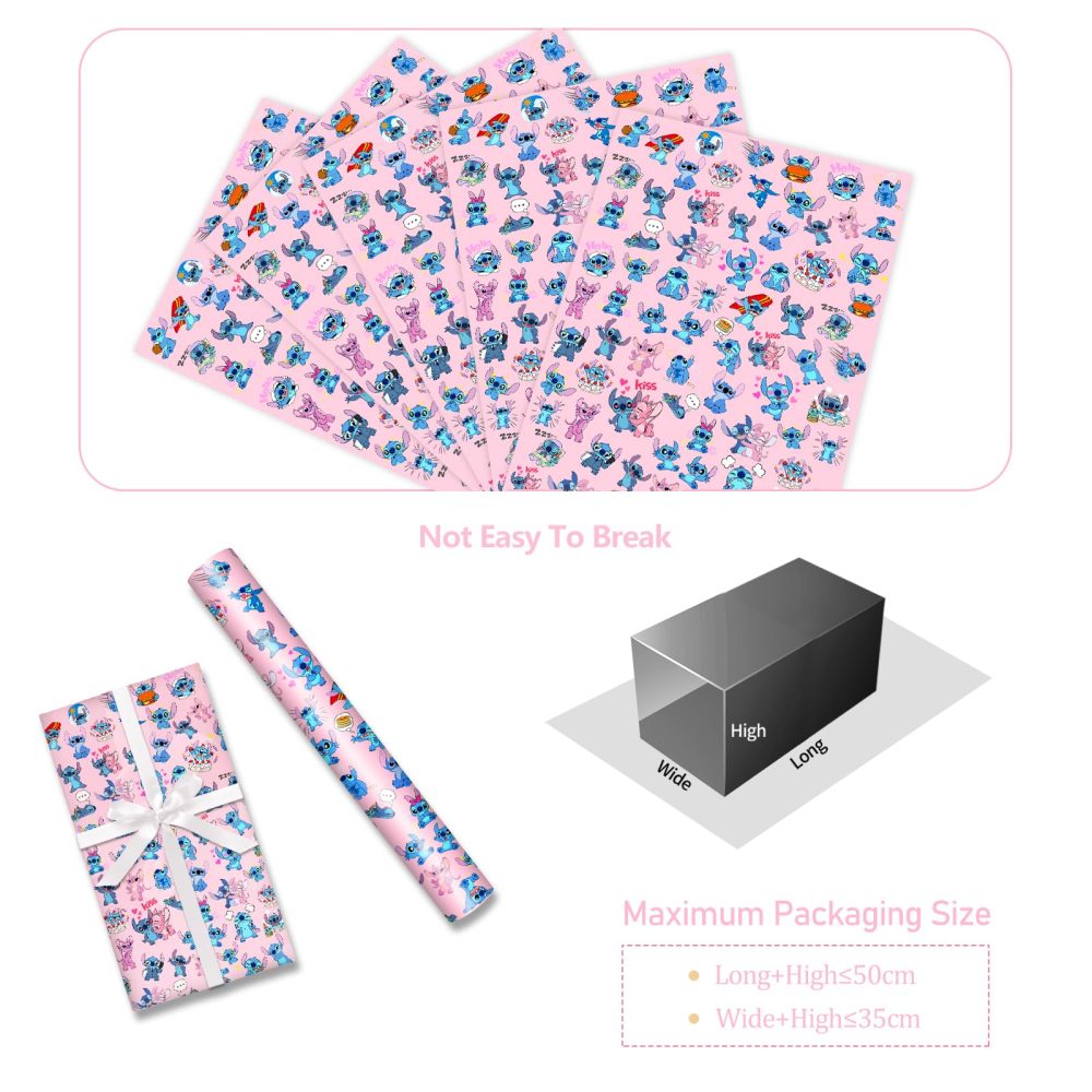 S2 Wrapping Paper 5 Sheets of 50 cm x 70cm Birthday Gift Wrapping Paper Durable Surprises Gift Wrap Pack for Kids Birthday, Recyclable Gift Wrapping Paper, Party Storage Festive Decoration - Image 2