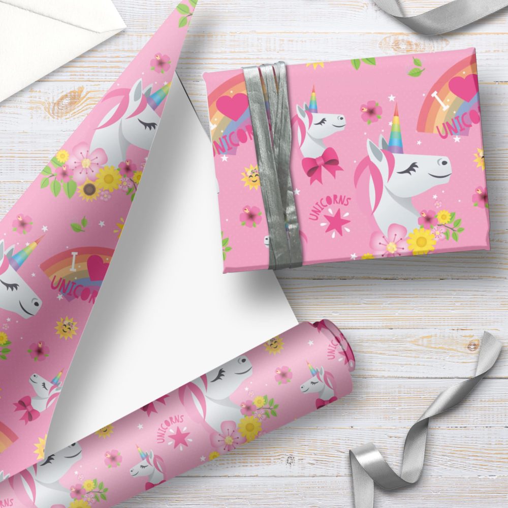 Emoji Joy Pixels Unicorn 4M Roll Wrap, 4M X 69CM, Wrapping Paper for Children's Presents, Climate Pledge Friendly Wrapping Paper, Recyclable Wrapping Paper, Officially Licensed Wrapping Paper - Image 6