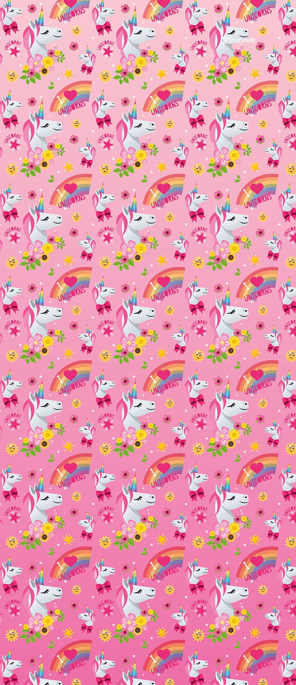 Emoji Joy Pixels Unicorn 4M Roll Wrap, 4M X 69CM, Wrapping Paper for Children's Presents, Climate Pledge Friendly Wrapping Paper, Recyclable Wrapping Paper, Officially Licensed Wrapping Paper