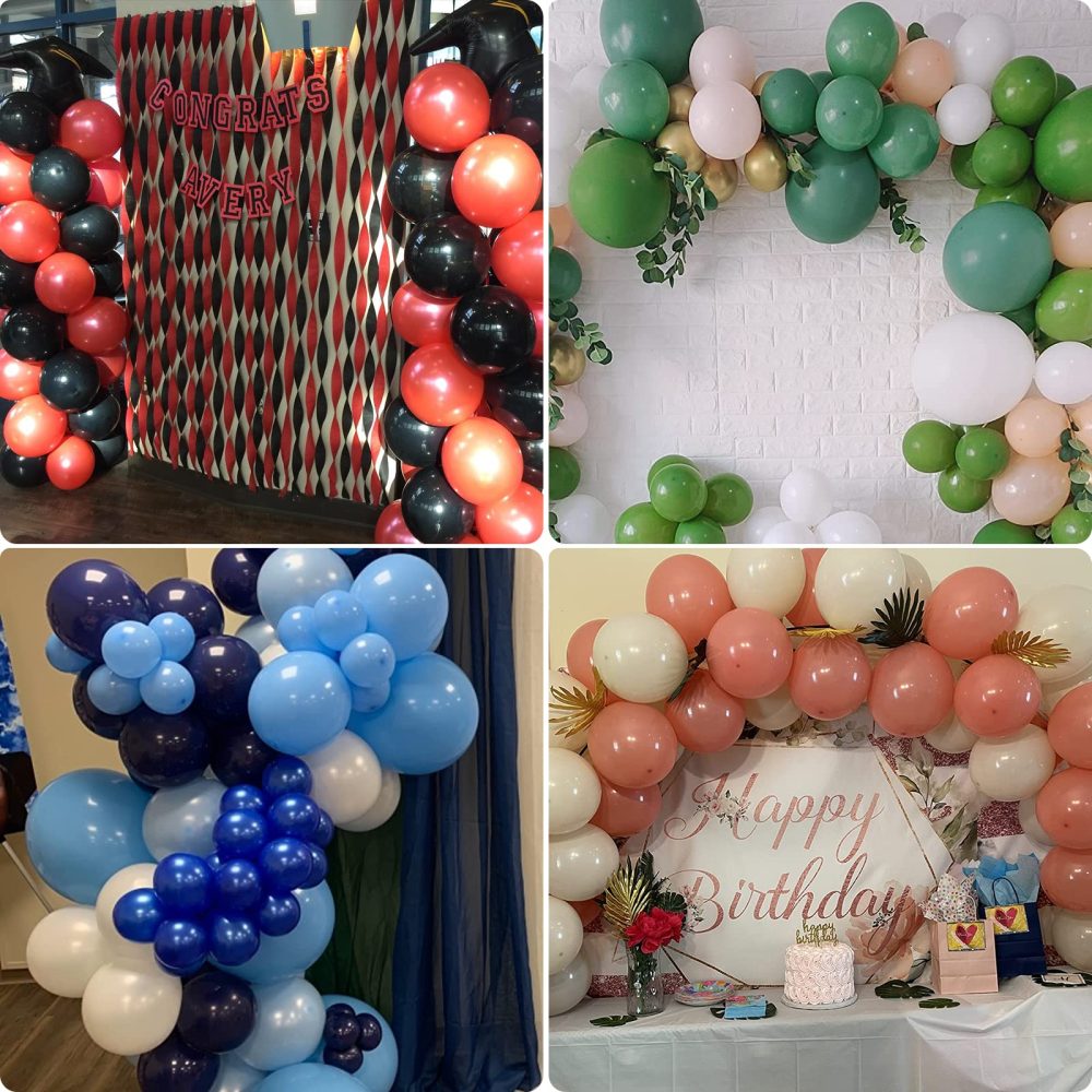 Sage Green Balloons 84Pcs, 18 Inch 12 Inch 5 Inch Sage Green Party Balloons, Matte Sage Green Latex Balloons for Green Theme Party Birthday Baby Shower Jungle Safari or Christmas Decorations - Image 2