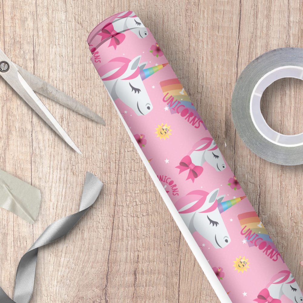 Emoji Joy Pixels Unicorn 4M Roll Wrap, 4M X 69CM, Wrapping Paper for Children's Presents, Climate Pledge Friendly Wrapping Paper, Recyclable Wrapping Paper, Officially Licensed Wrapping Paper - Image 3