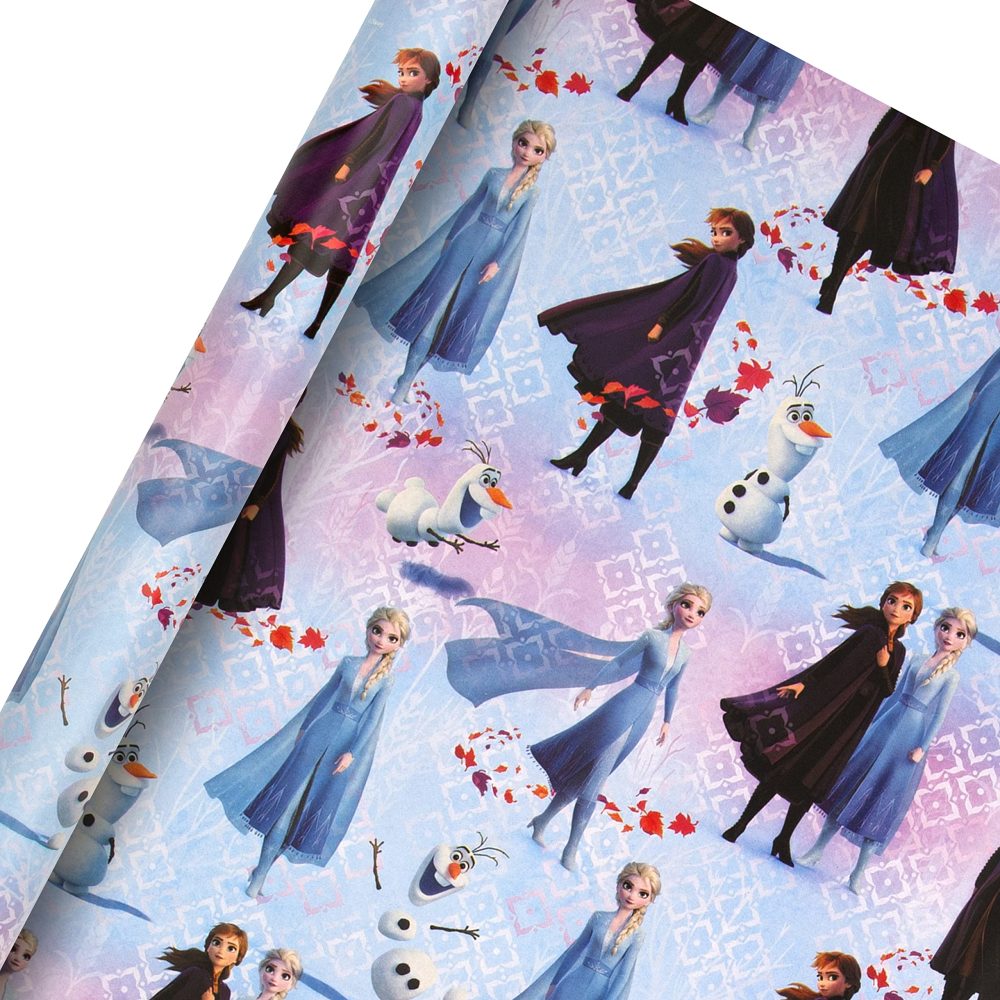 Hallmark Multi-Occasion Wrapping Paper Pack - 3 Rolls in 1 Disney Frozen 2 Design - Image 2
