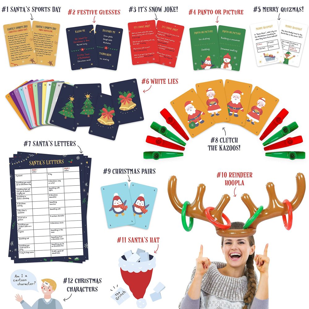 12 Games of Christmas - Family Board Game, Fun Christmas Games for Families, Kids, Adults - Perfect Christmas Eve Box Fillers, Stocking Fillers for a Festive Christmas Party - Image 4