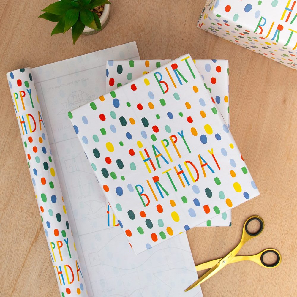 Hallmark Birthday Wrapping Paper Bundle - 3 Rolls in 1 Patterned Design, Birthday Roll Wrap Bundle - Image 6