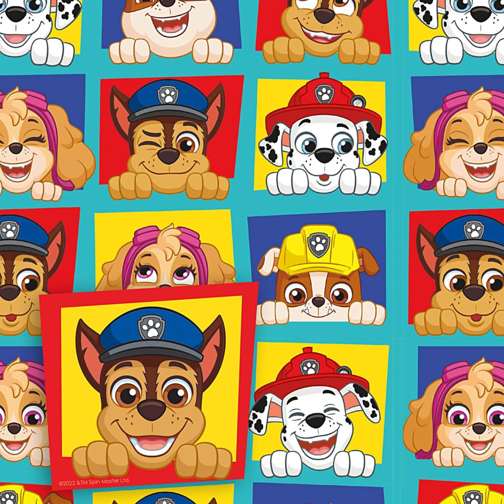Paw Patrol Wrapping Paper, Paw Patrol 2 Sheet 2 Tag Wrapping Paper, Birthday Wrapping Paper - Image 7