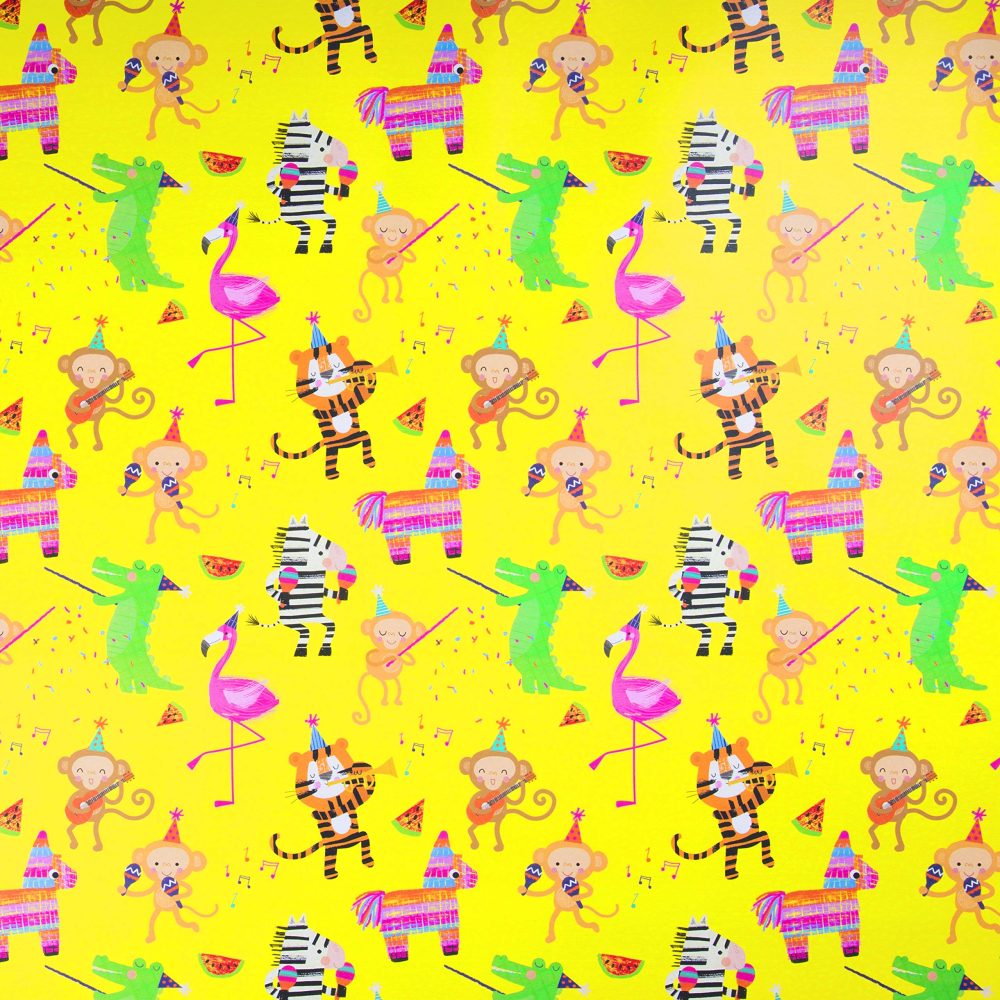 Multi-Occasion Reversible Kids' Wrapping Paper from Hallmark - 'Party Animals' - 2m Roll (Birthday, Congratulations, Well Done) - Image 4