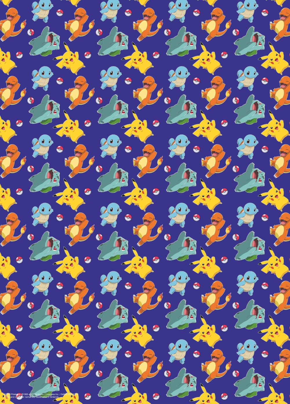 Pokemon Wrapping Paper 2M Roll Wrap Pokemon Blue Gift Wrap