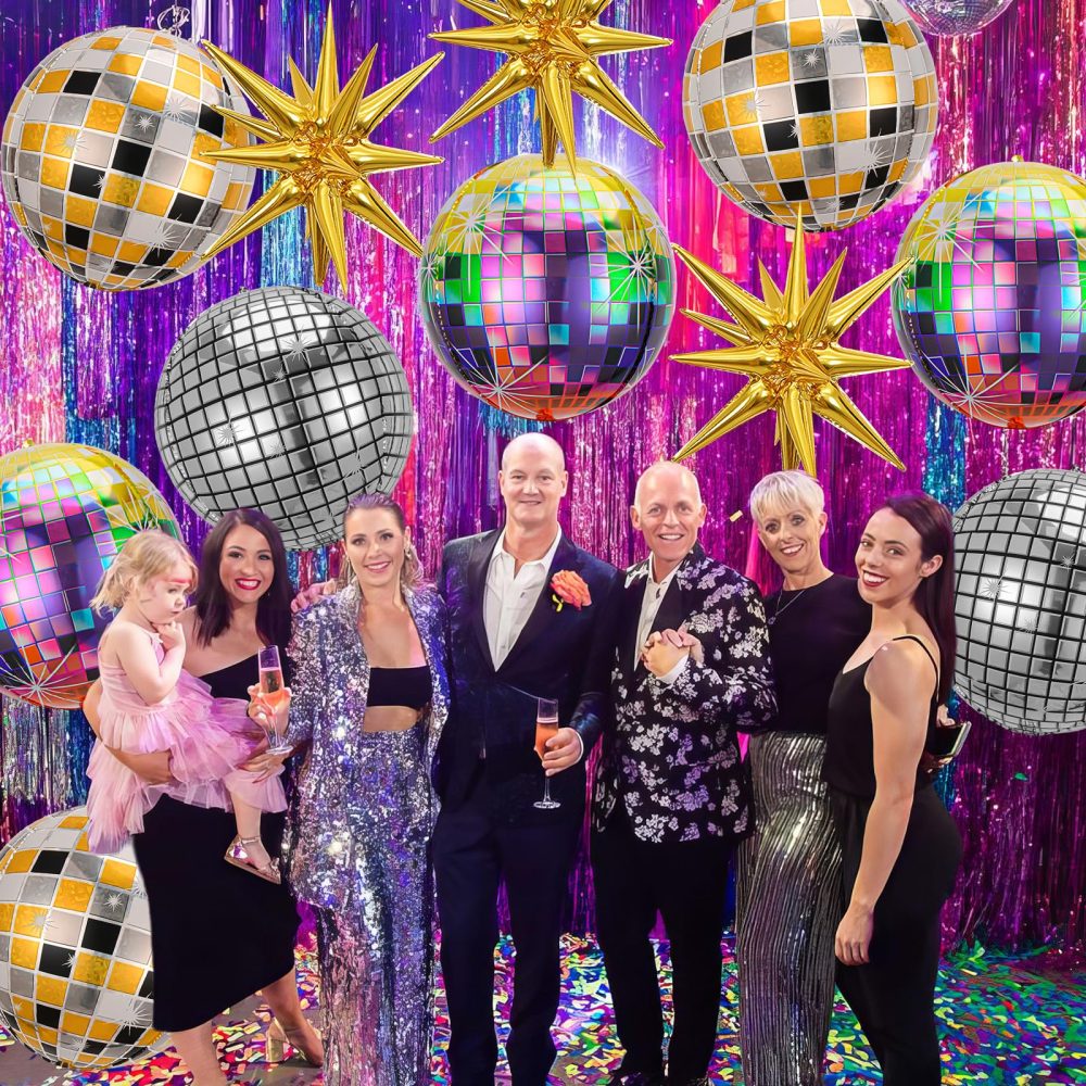 12Pcs Disco Ball Balloons,22Inch 4D Large Foil Disco Balloons with Gold Explosion Star Balloons for Birthday Bachelorette 70s 80s 90s Disco Theme Party Decorations - Image 4