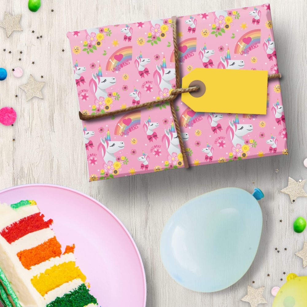 Emoji Joy Pixels Unicorn 4M Roll Wrap, 4M X 69CM, Wrapping Paper for Children's Presents, Climate Pledge Friendly Wrapping Paper, Recyclable Wrapping Paper, Officially Licensed Wrapping Paper - Image 2