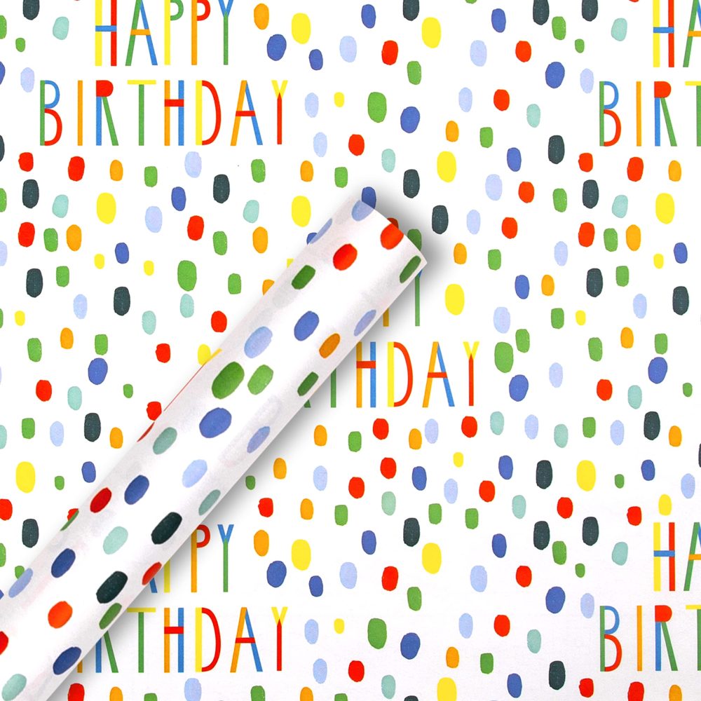 Hallmark Birthday Wrapping Paper Bundle - 3 Rolls in 1 Patterned Design, Birthday Roll Wrap Bundle - Image 3