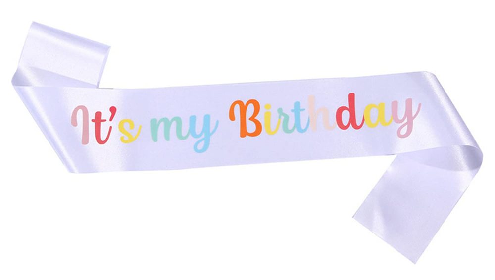 CHTENG Colorful Birthday Girl Sash Badge and Tiara Rhinestone Crown Headband for Birthday Party Supplies - Image 5