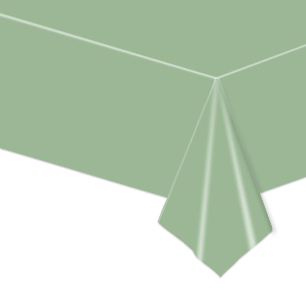 Large Sage Green Table Cloth Sage Green Tablecovers,137 * 274cm Plastic Waterproof Sage Table Covers Sage Green Party Table Decorations for Kids Picnic Birthday,Bridal Shower,Wedding Party Supplies