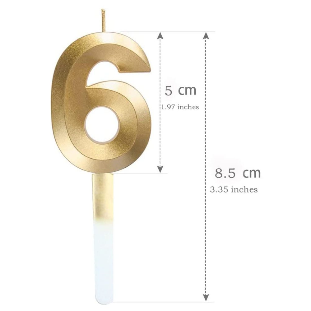 Birthday Number Candles 3D Shape Birthday Cake Candles Gold Glitter Birthday Candles Decorative Decoration for Birthday Anniversary Wedding Party Graduation Party - Image 7