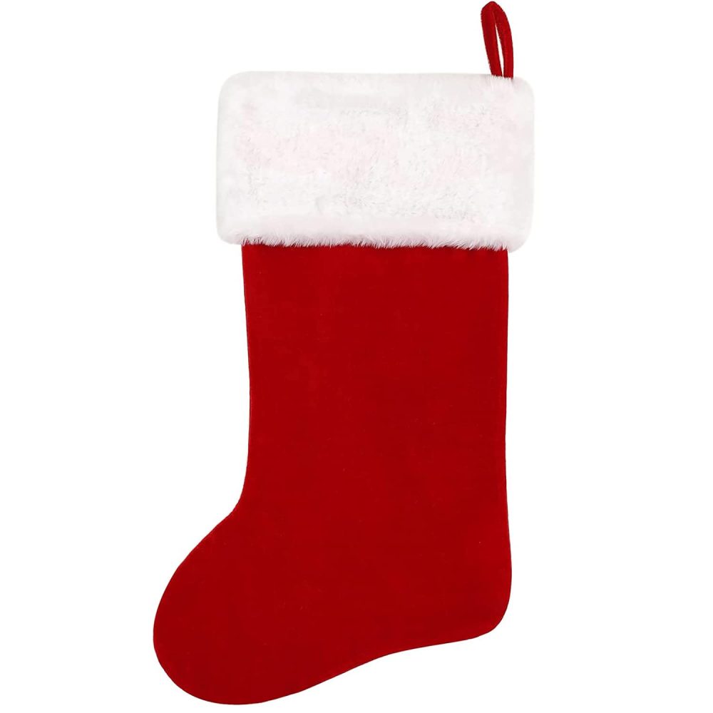 20 Inches Christmas Stocking, Personalised Christmas Stockings with Letters, Super Soft Initial Christmas Stocking Large Monogram Xmas Stockings Red Names Stockings Gift for Christmas Holiday Xmas (A) - Image 5