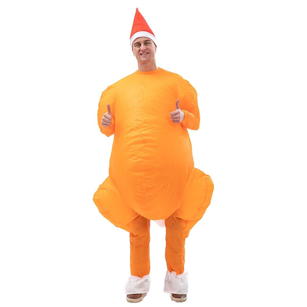 Arokibui Inflatable Turkey Costume Blow up Costume Chicken Costume Halloween Costume Thanksgiving Costume Festival Costume Cosplay Party Christmas Costume - Image 3