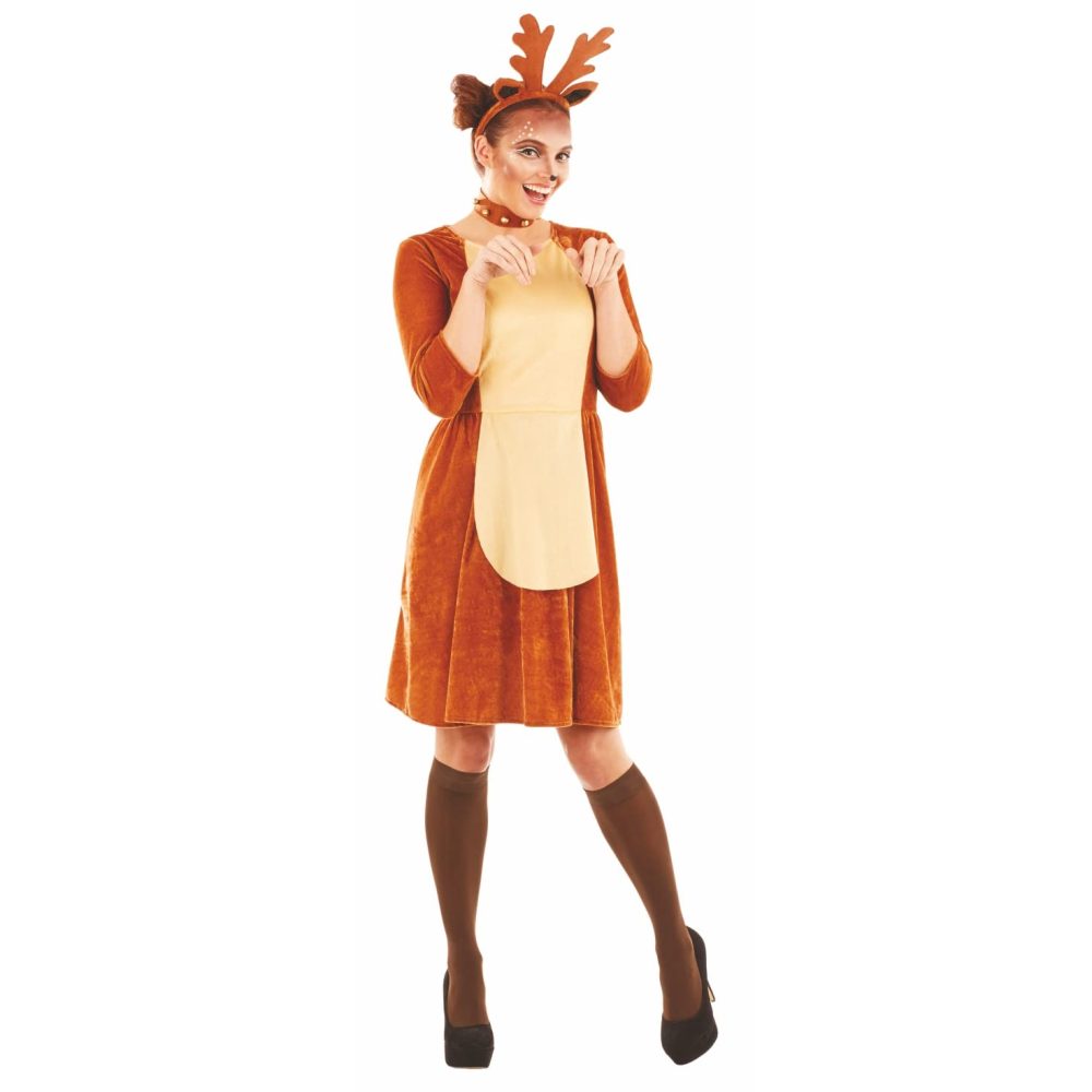 Fun Shack Reindeer Costume Adult, Christmas Fancy Dress Adults, Reindeer Fancy Dress, Reindeer Outfit Adult Christmas Costume Medium