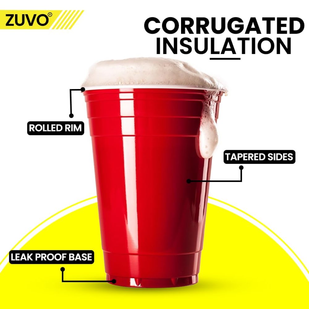 Red Cups for Party - 16 OZ - Pack of 50 Disposable Cups - Perfect for Any Occasion - Red Party Cups - Image 6