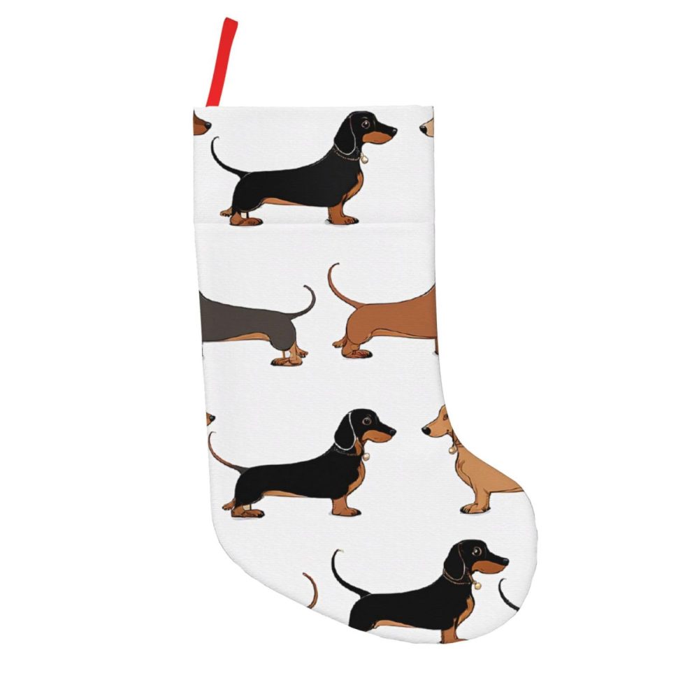 Jyckat 18 Inches Large Size Christmas Stockings, Dachshund Weiner Pet Dogs - Hold All Surprises,Christmas Decorations Stocking for Party Decoration and Xmas Day