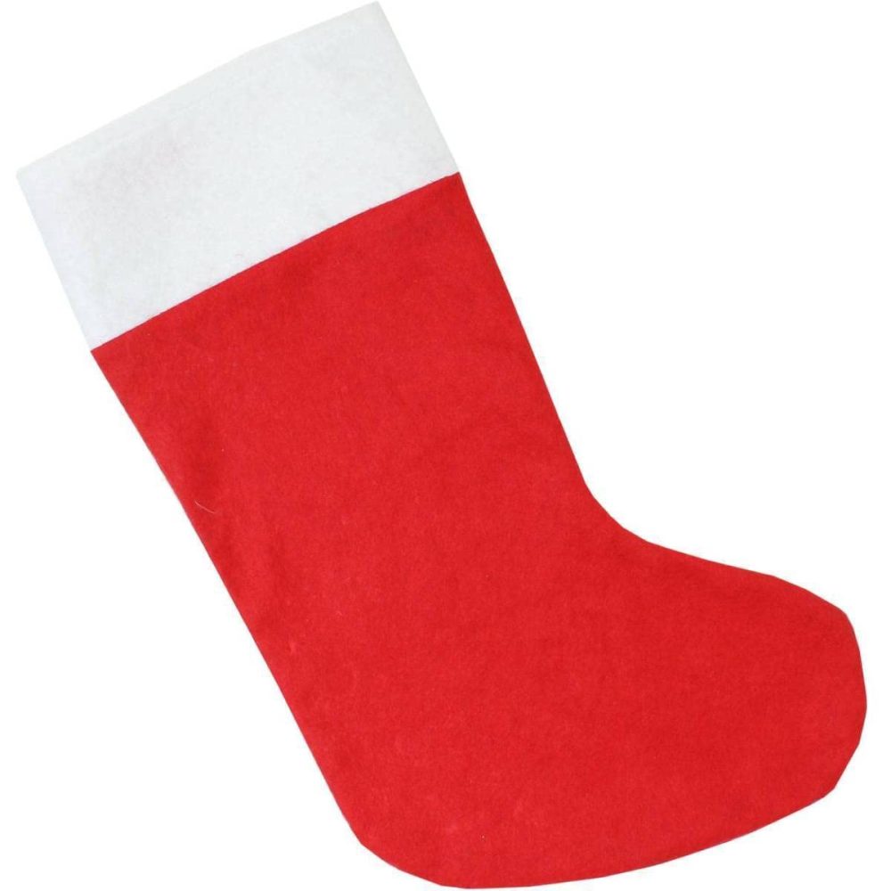 SHATCHI Christmas Santa Stocking Red Felt Hanging Sack Xmas Fireplace Hanging Santa Socks Plush Holiday Party Gifts Bag Decoration - Image 7