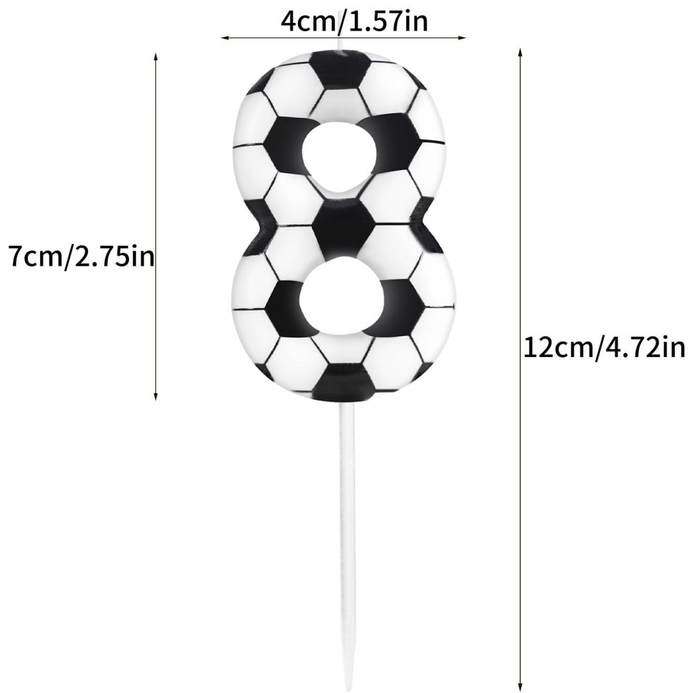 Zolunu Soccer Birthday Candle, Soccer Themed 9th Birthday Cake Candle, Number 9 Candle, Birthday Cake Topper for Boys Girls Kids Sport-Themed Party Decorations Supplies Birthday Gifts - Image 7
