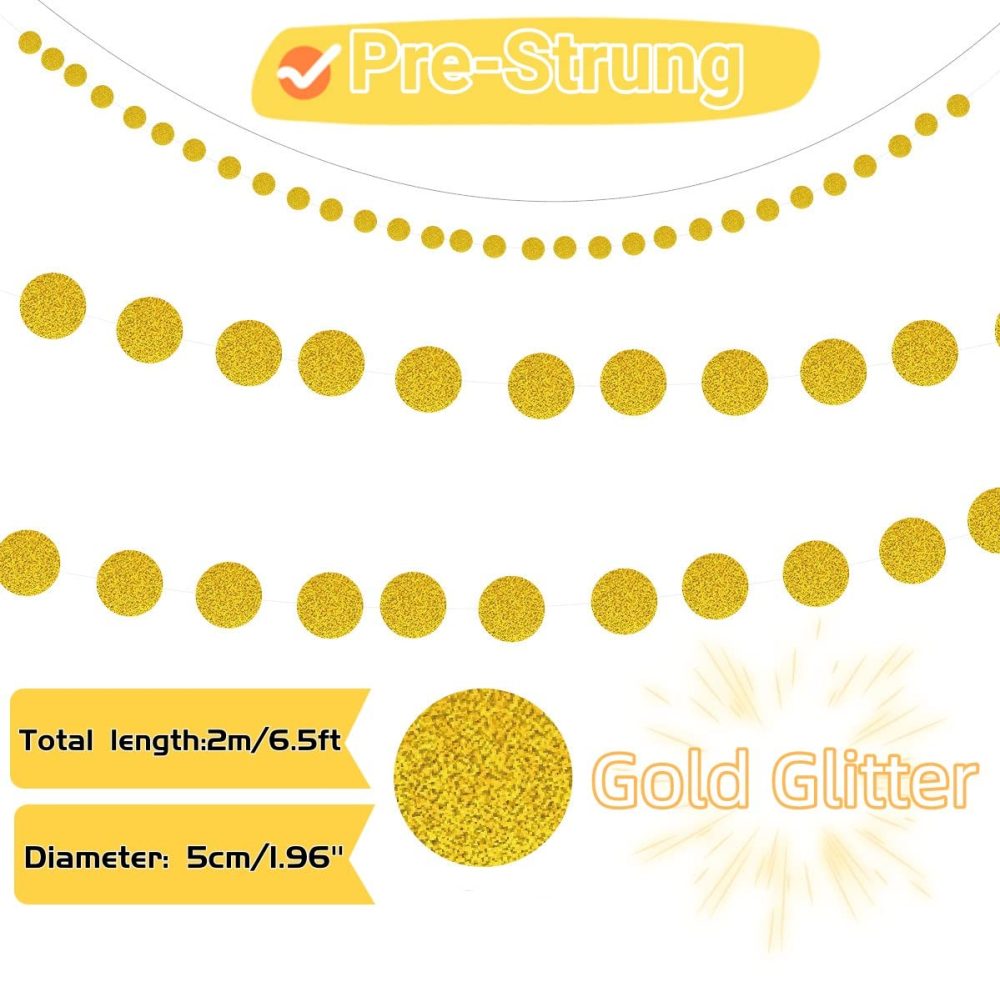 70 Never Looked So Good Banner and 2m Paper Circle Dots Hanging Garland Kit Paper Banner Bunting for Funny Birthday Party Hanging String Flag - Image 8