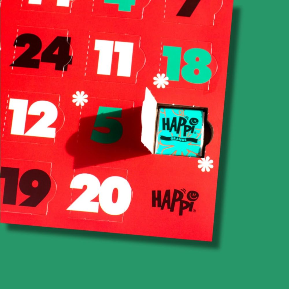 Happi 3 Flavour Christmas Vegan Advent Calendar 2024 Chocolate Made with Oat Milk - Vegan Chocolate Gluten Free Advent Calendar 2024 - Image 2