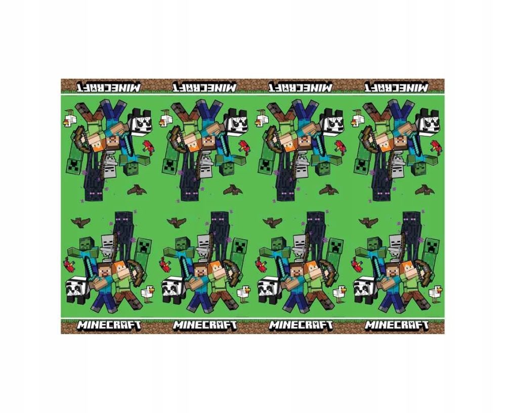 Minecraft Tablecloth as Decoration for Children's Birthday Parties and Themed Parties Size: 120 x 180 cm, Wipe-Clean, Reusable, Children's Birthday Party Superhero - Image 4