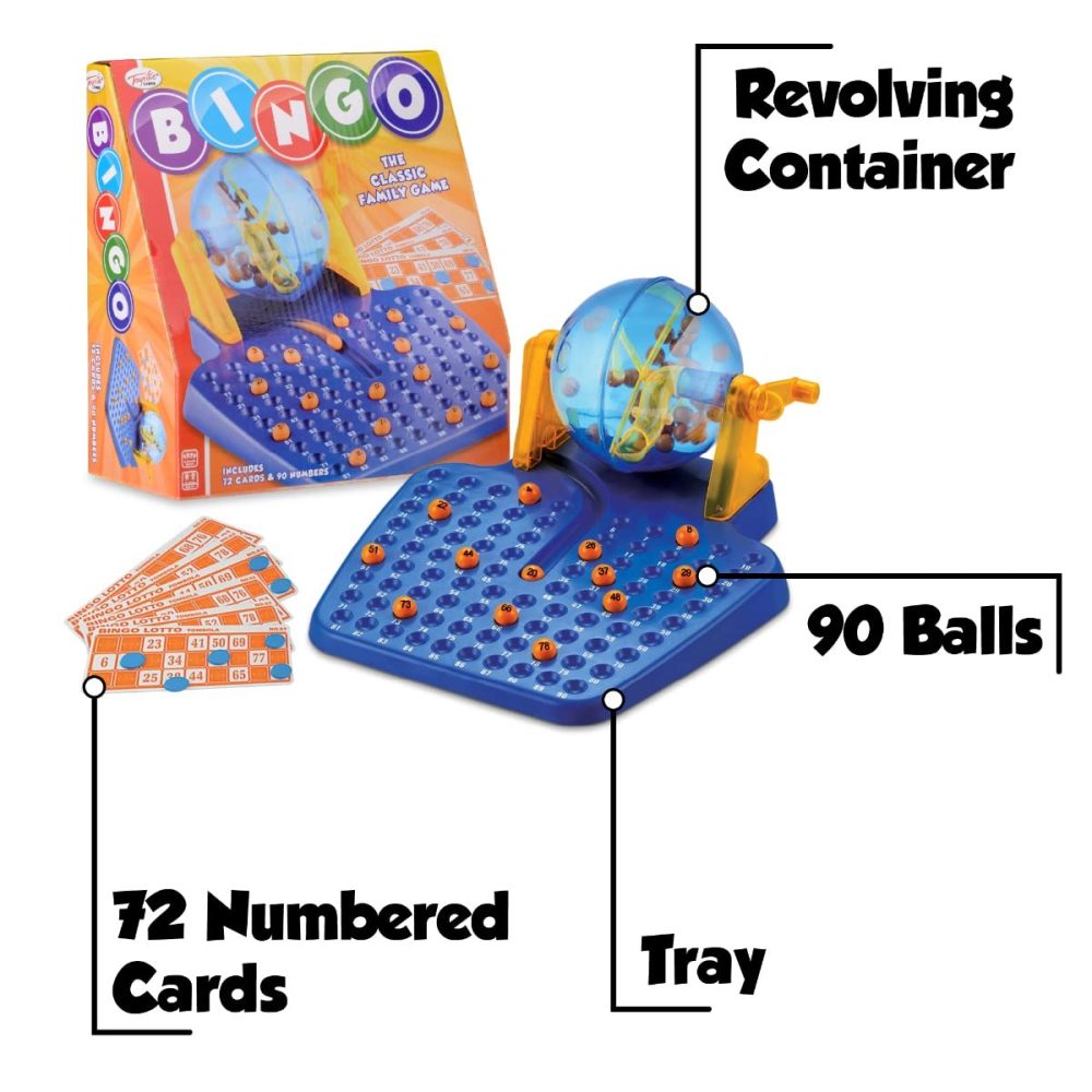 Toyrific | Complete Classic Bingo Game Set, Traditional Family Game, Educational 72 Cards and 90 Numbered Balls for Children and Adults - Image 7