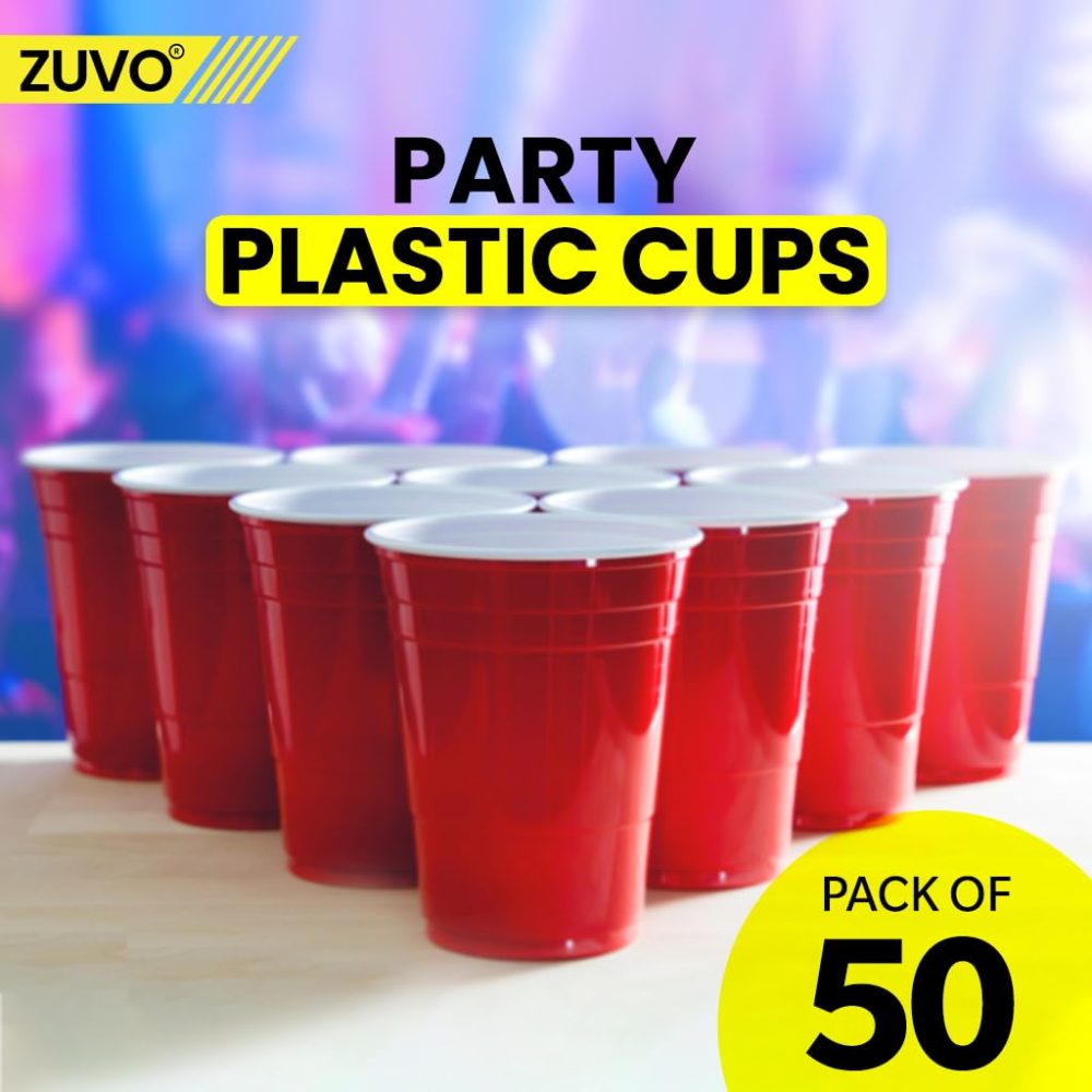 Red Cups for Party - 16 OZ - Pack of 50 Disposable Cups - Perfect for Any Occasion - Red Party Cups - Image 4