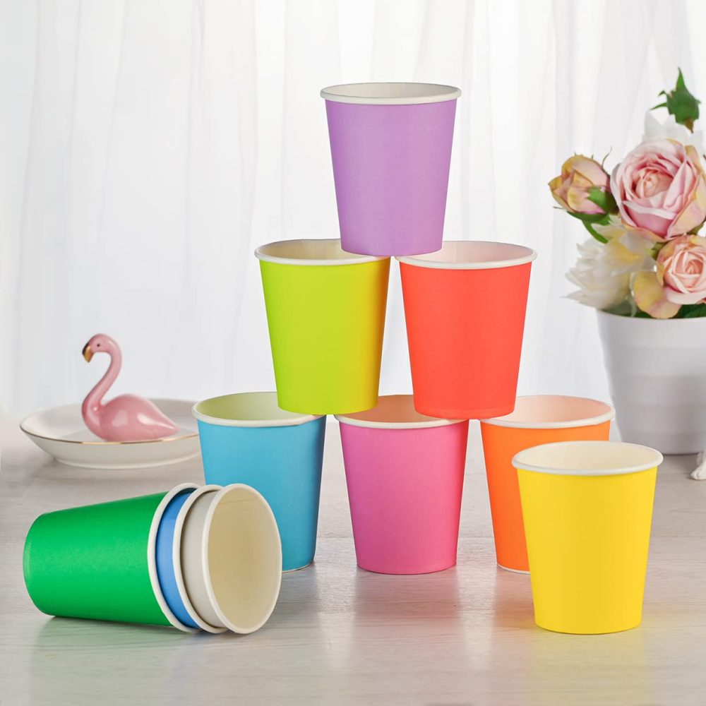 Solafas 60 PCS Paper Cups Disposable Party Cups Drinking Cups for Picnic,Weddings,Birthday Party - Image 3