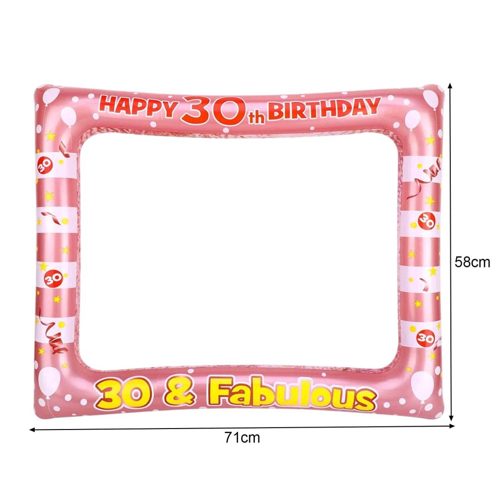 30th Birthday Photo Booth Props,Rose Gold Inflatable Selfie Frame Picture Frame,Giant Inflatable Party Photo Booth Frame 30th Birthday Decorations for Girls Party Decor Supplies Womens Favor Gift - Image 7