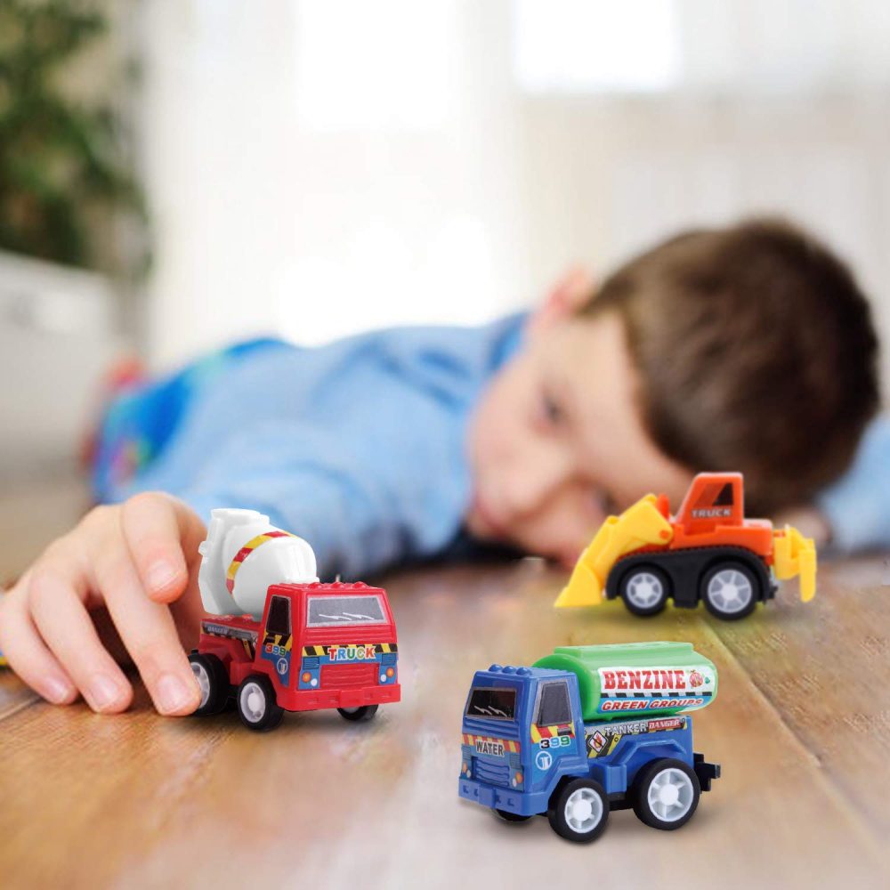 12 PCS Construction Toy Pull Back Digger Mini Vehicles Excavator Bulldozer Truck Toy For Kids Boy Girl Toddlers Party Favor Cake Decorations birthday gift - Image 3