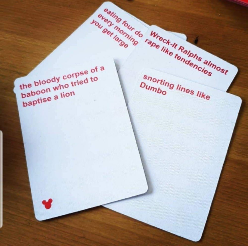 None Cards Games Against Disney The Table Cards Game Party Cards Game for Adult (Red Box) - Image 3