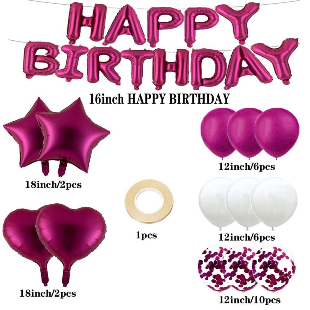 30th Birthday Balloon 30th Birthday Decorations Burgundy 30 Balloons Happy 30th Birthday Party Supplies Number 30 Foil Mylar Balloons Latex Balloon Gifts for Girls,Boys,Women,Men - Image 5