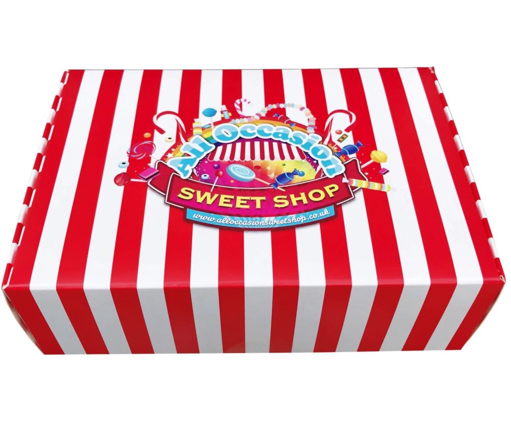 Retro Sweets Gift Box: Candy Striped Old Fashioned Sweets Selection Hamper: Birthday Present for Him & Her, Men, Women, Boys, Girls - Image 2