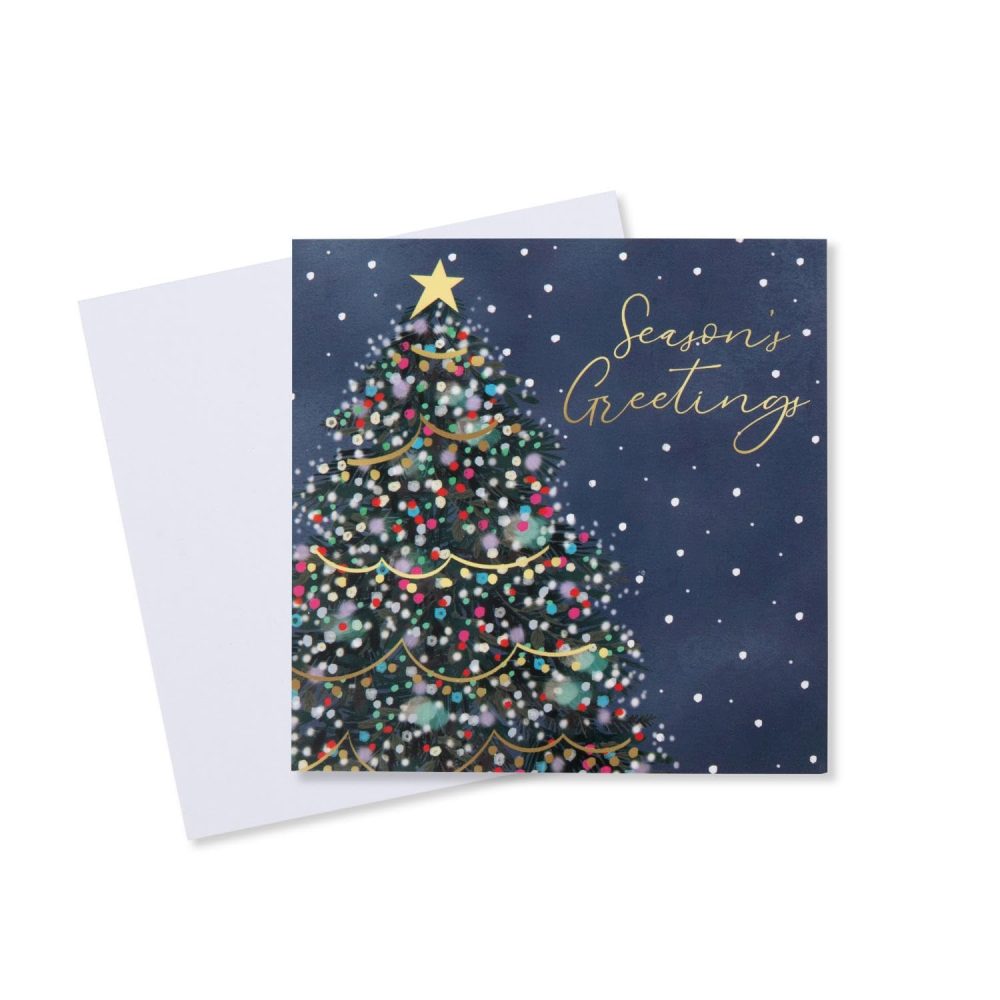 Macmillan Christmas Tree Charity Christmas Cards – Pack of 20 Luxury and Eco-Friendly Christmas Cards. Boxed Multipack of 4 Seasonal Christmas Designs. 127x127mm Card Size. - Image 3